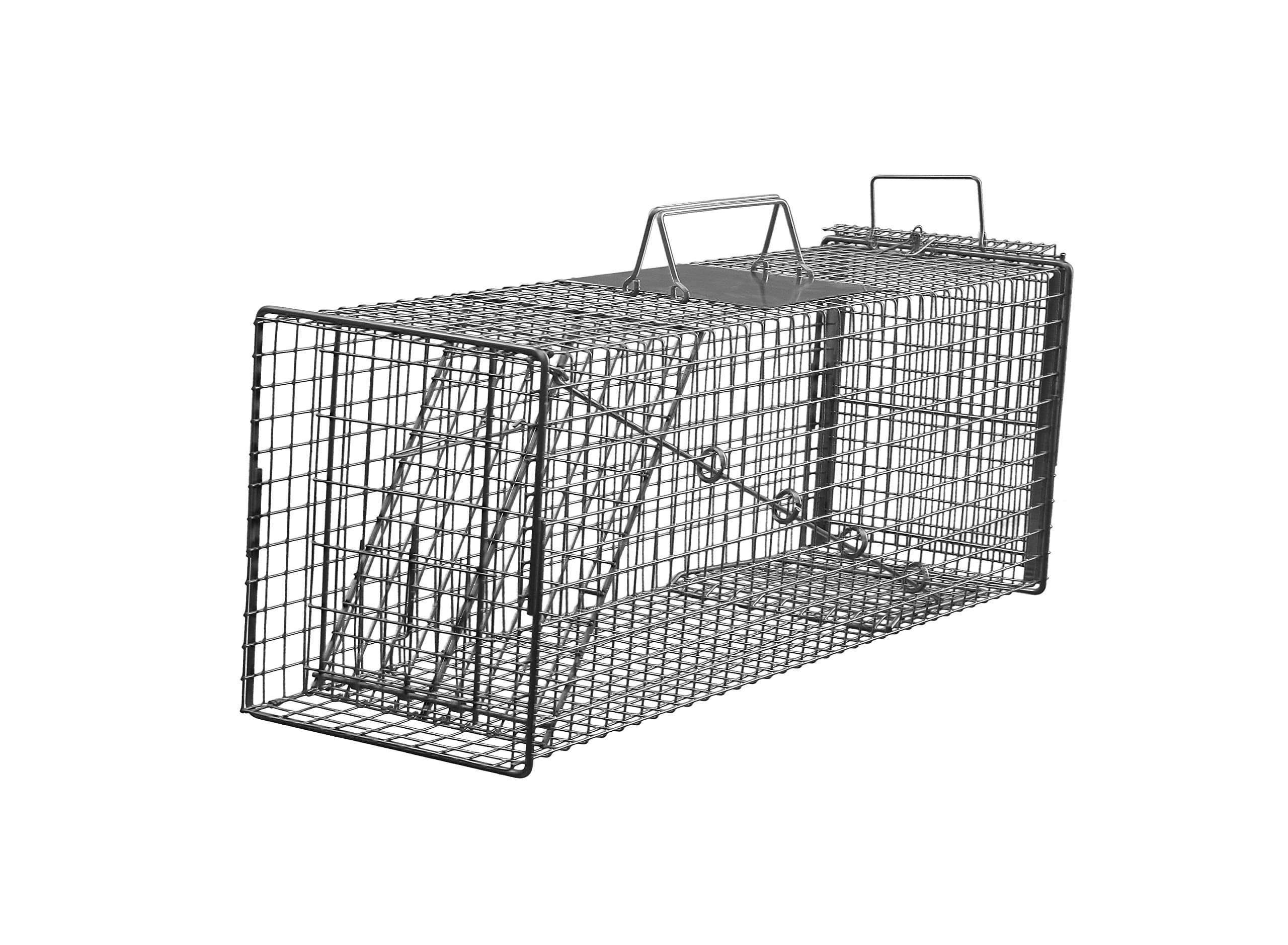 TNR Humane Cat Trap with Rear Sliding Access Door and Trap Door Stop/Tailsaver Feature (10x12x30) T101230TNR