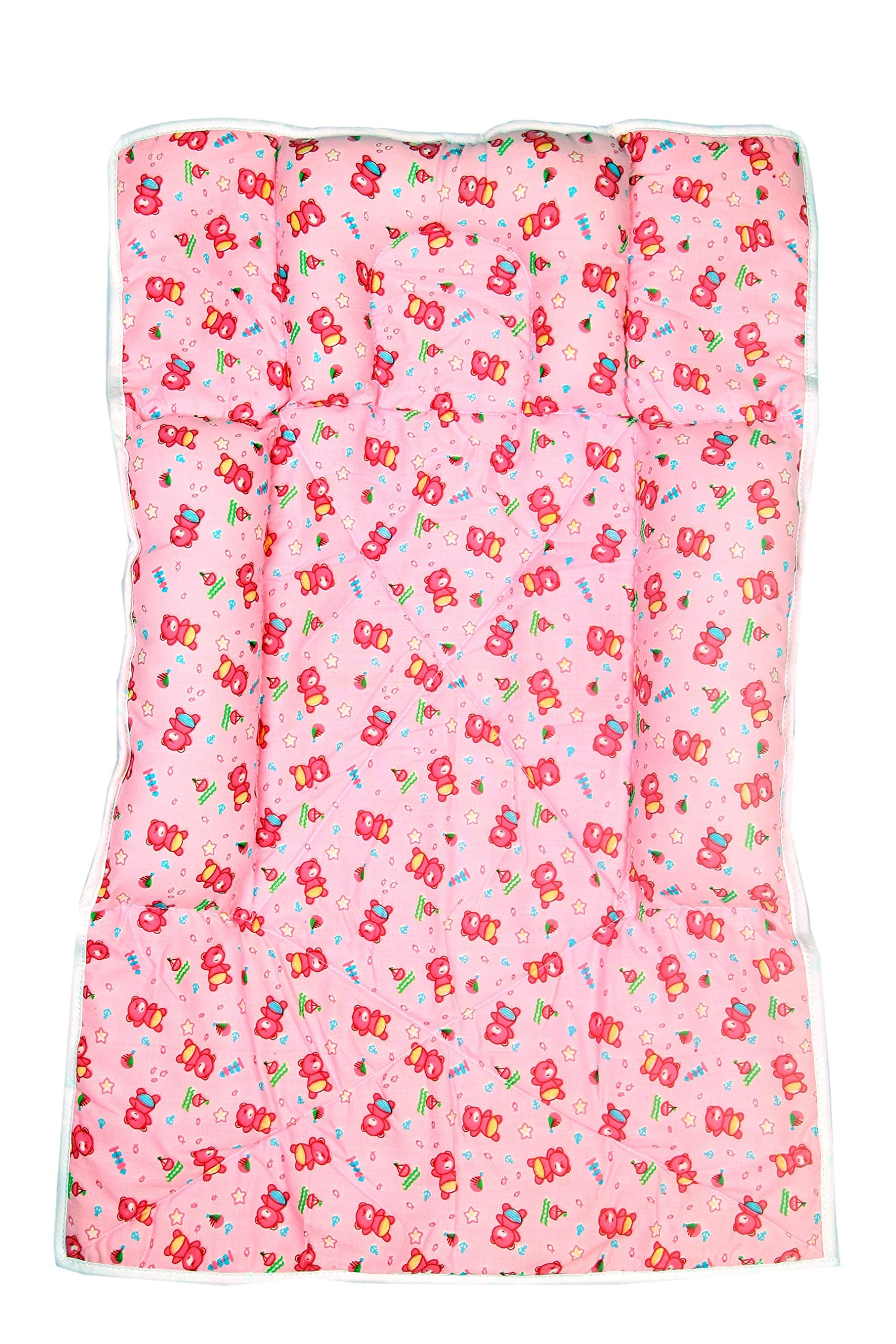 Briltech Baby Bedding Set with Fixed Pillow (Multicolor)