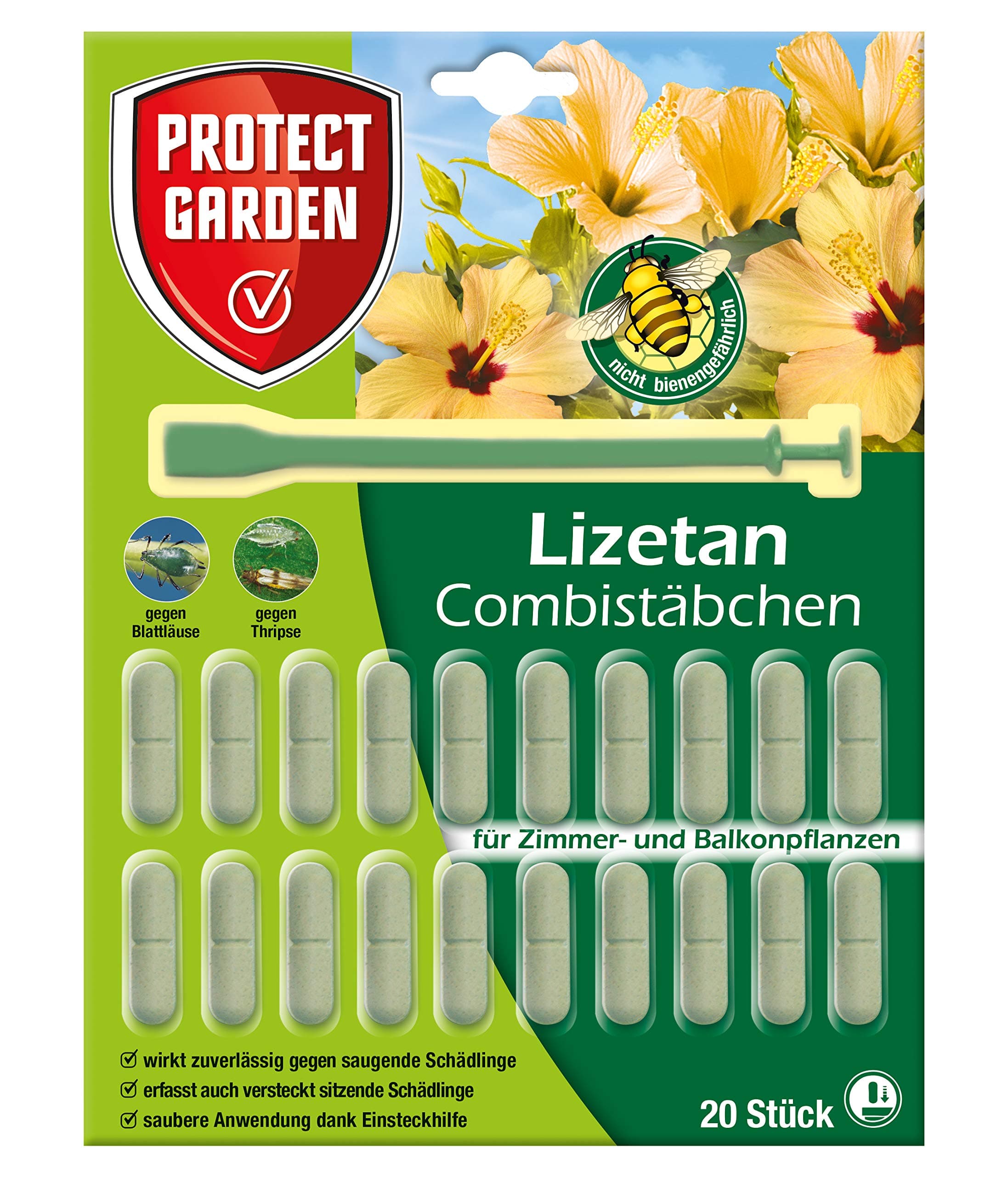 Bayer Garden Lizetan COMBI Sticks Pack of 20 Outdoor Insect Repellent Beige, 1.1 X 17 X 22.5 cm