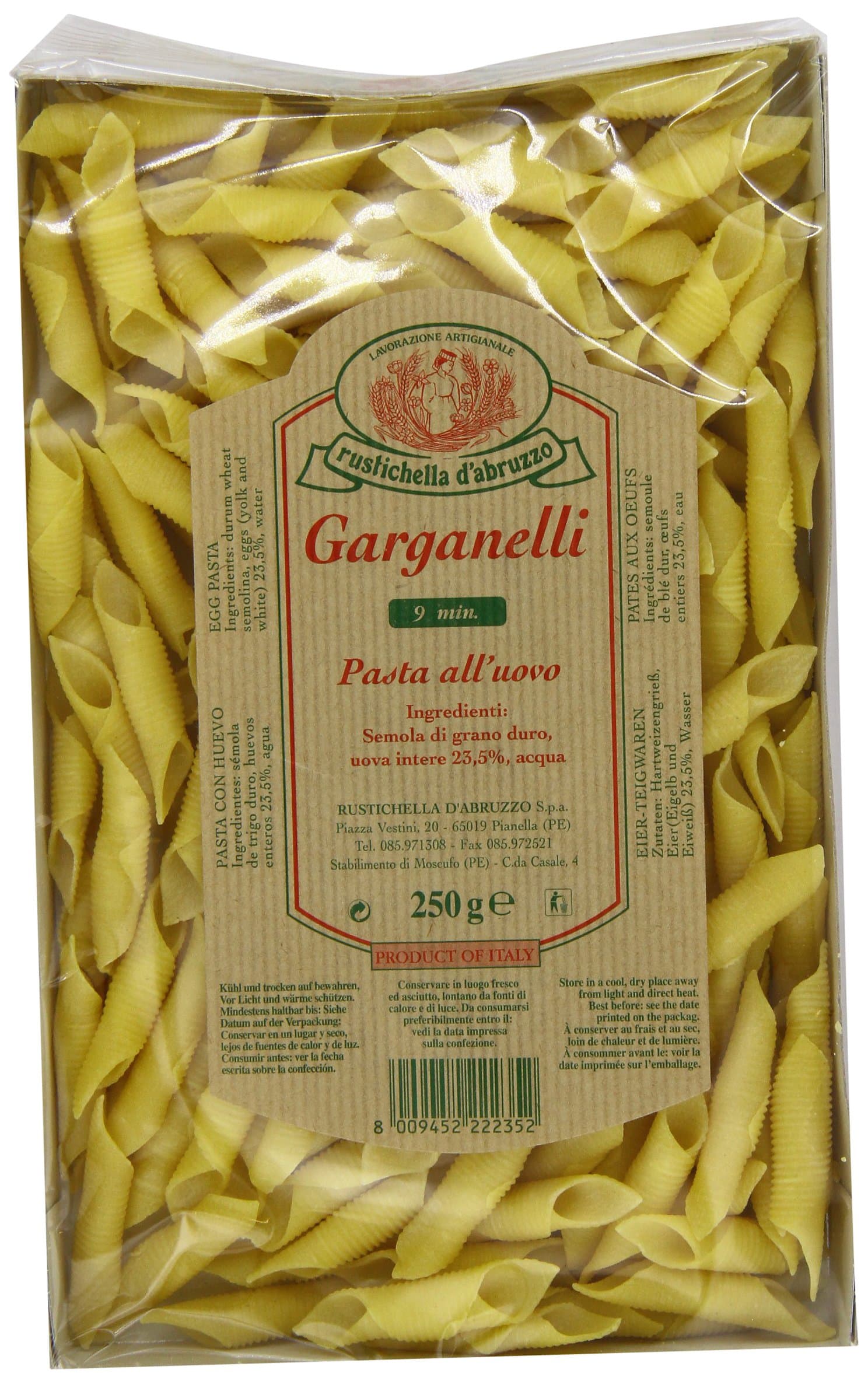 Rustichella Garganelli Pasta 250g (Pack of 3)