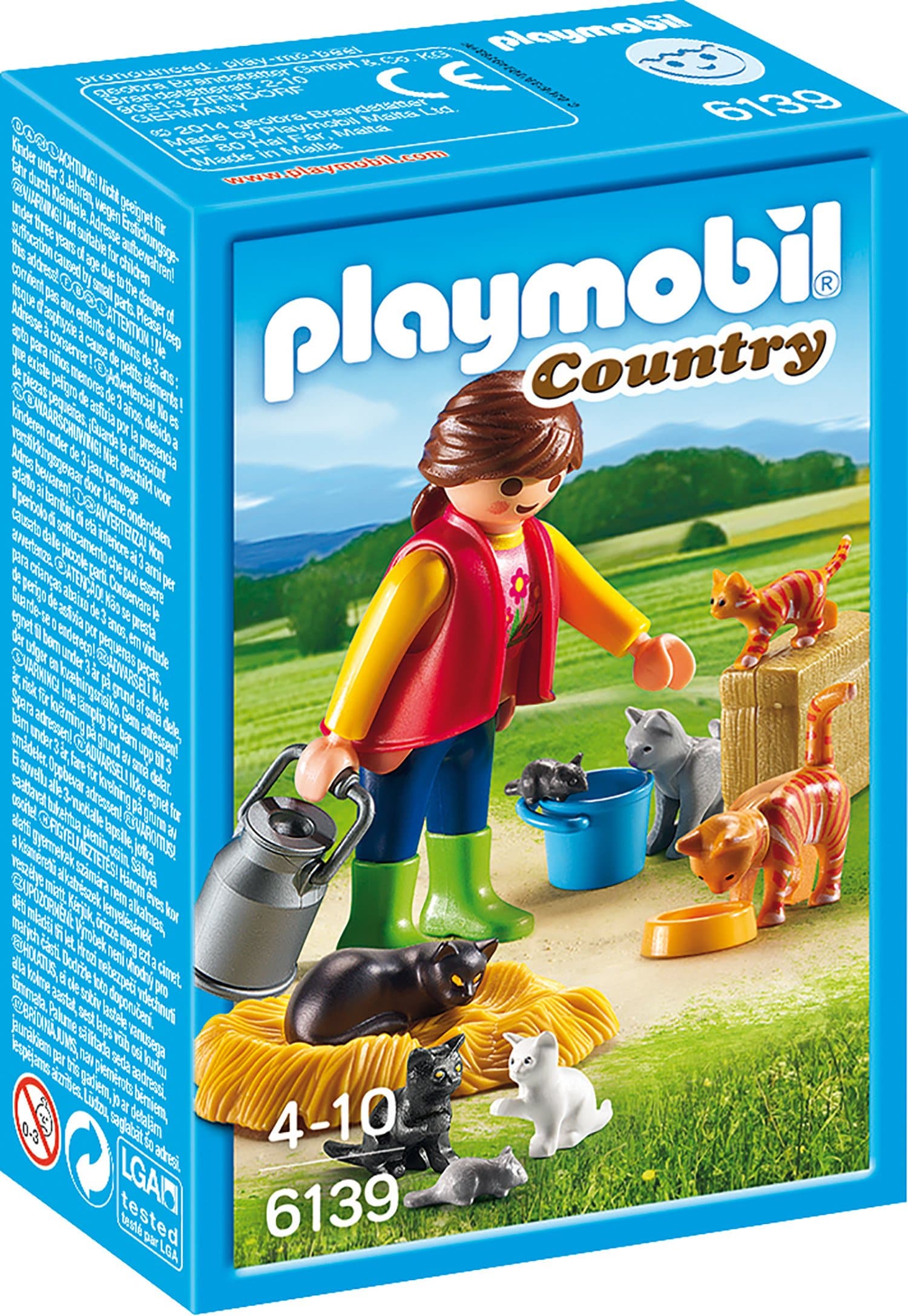 Playmobil 6139 Country Woman with Cat Family, Fun Imaginative Role-Play, PlaySets Suitable for Children Ages 4+