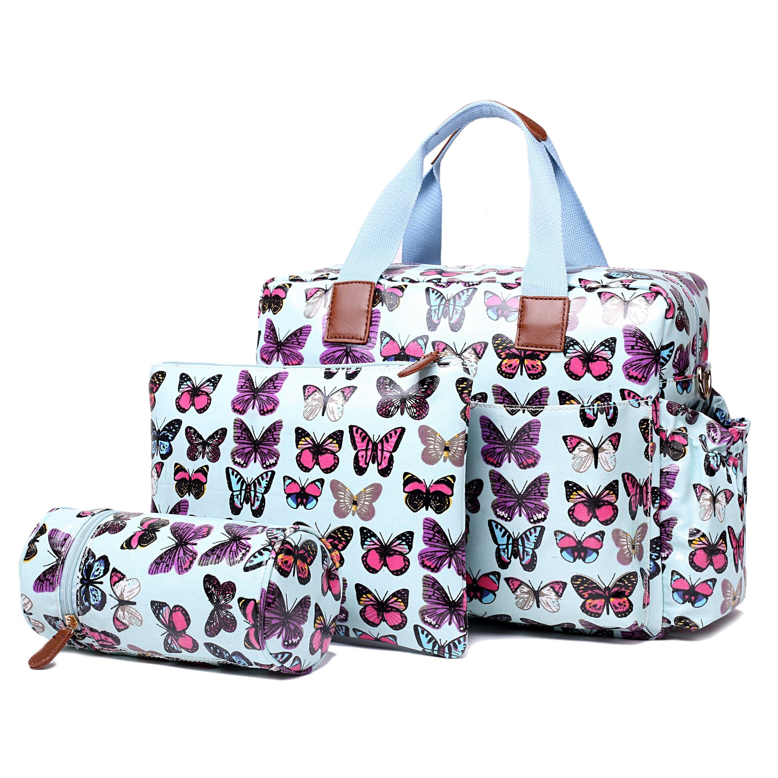 Miss Lulu Baby Changing Bag Set for Mums, Large Tote Wipe-Clean Nappy Bag