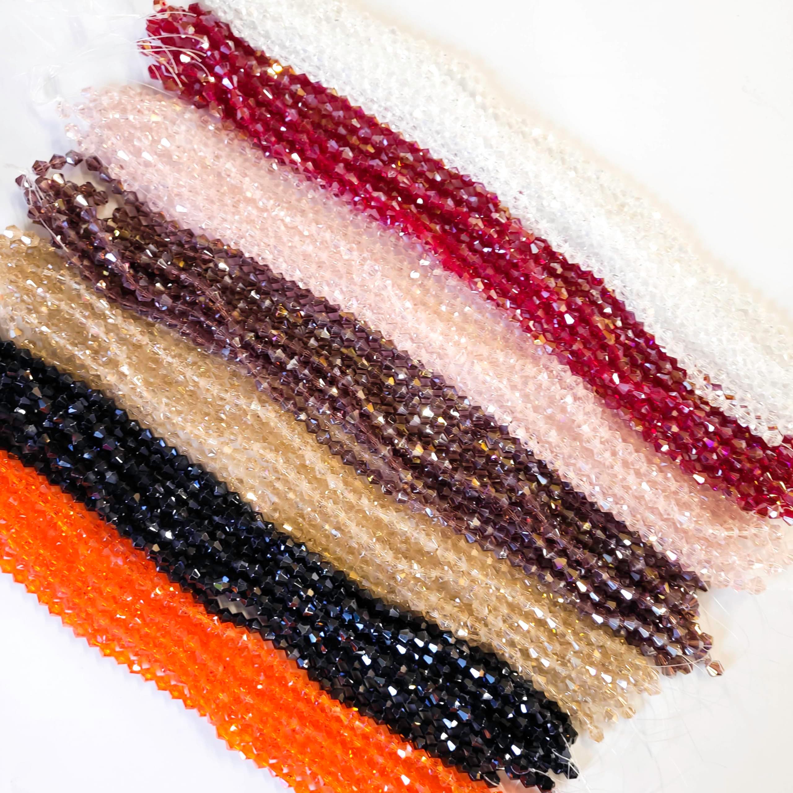 SATRA TRADERS Elegant Crystal Rainbow Beads|6MM 10 Line|Royal Blue