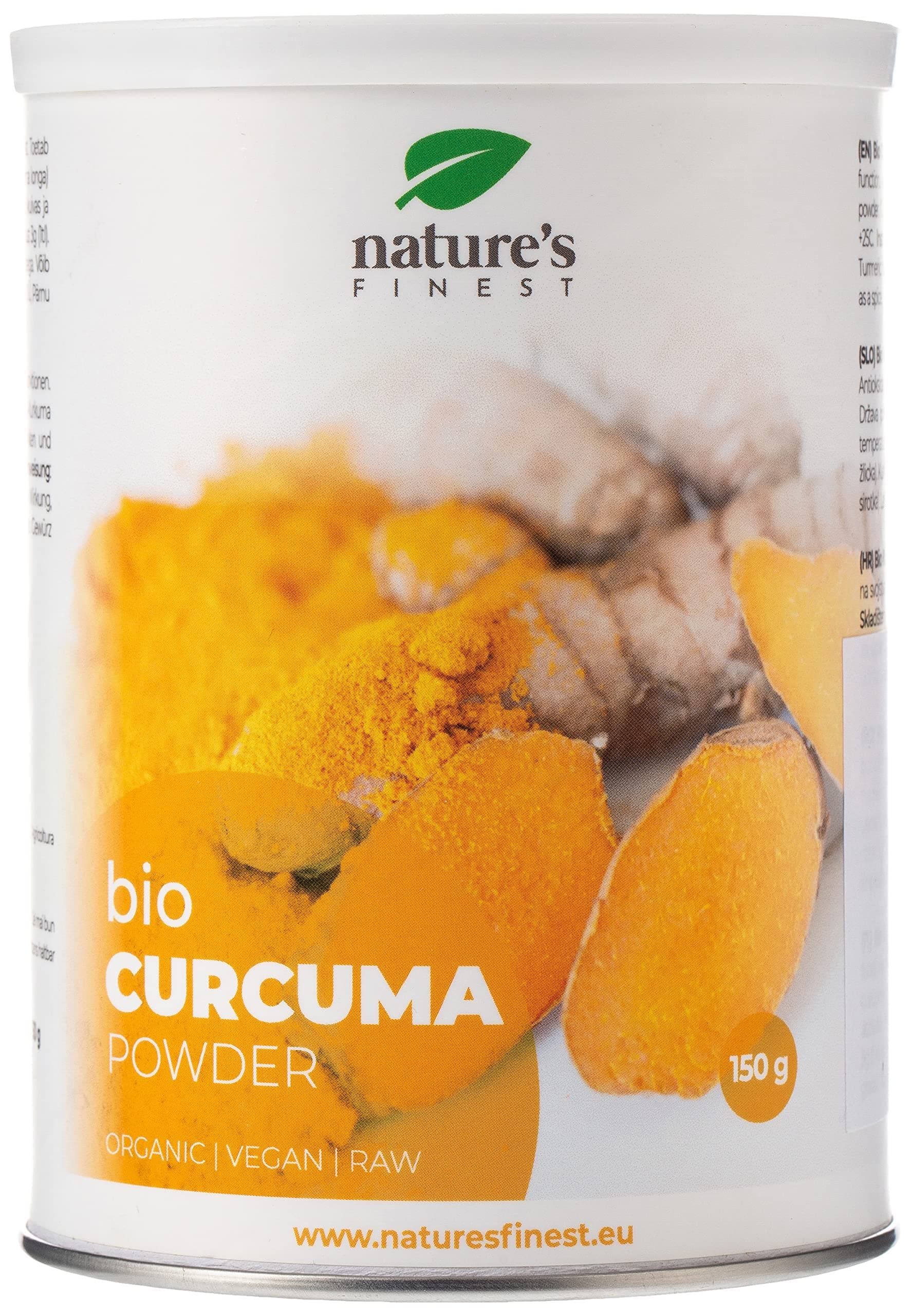 Nature's Finest Organic Curcuma (turmeric root) Powder, 150gm
