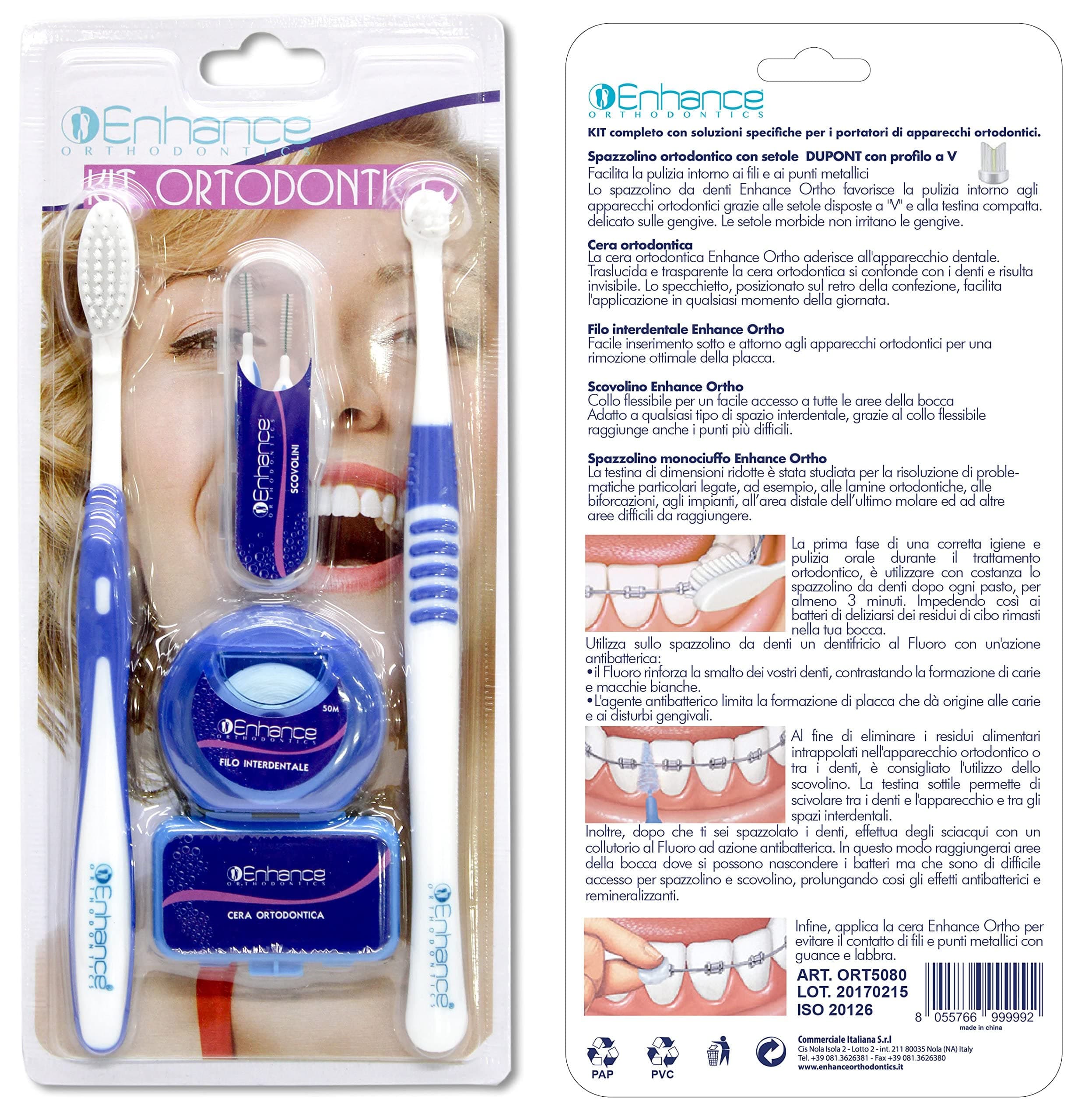 Orthodontic Cleaning Kit Toothbrush Oral Care Orthodontic Waxing Brush Dental Flossing Toothbrush, V-Toothbrush, Brace Cleaning, Dental Orthodontic Enhance Ortho