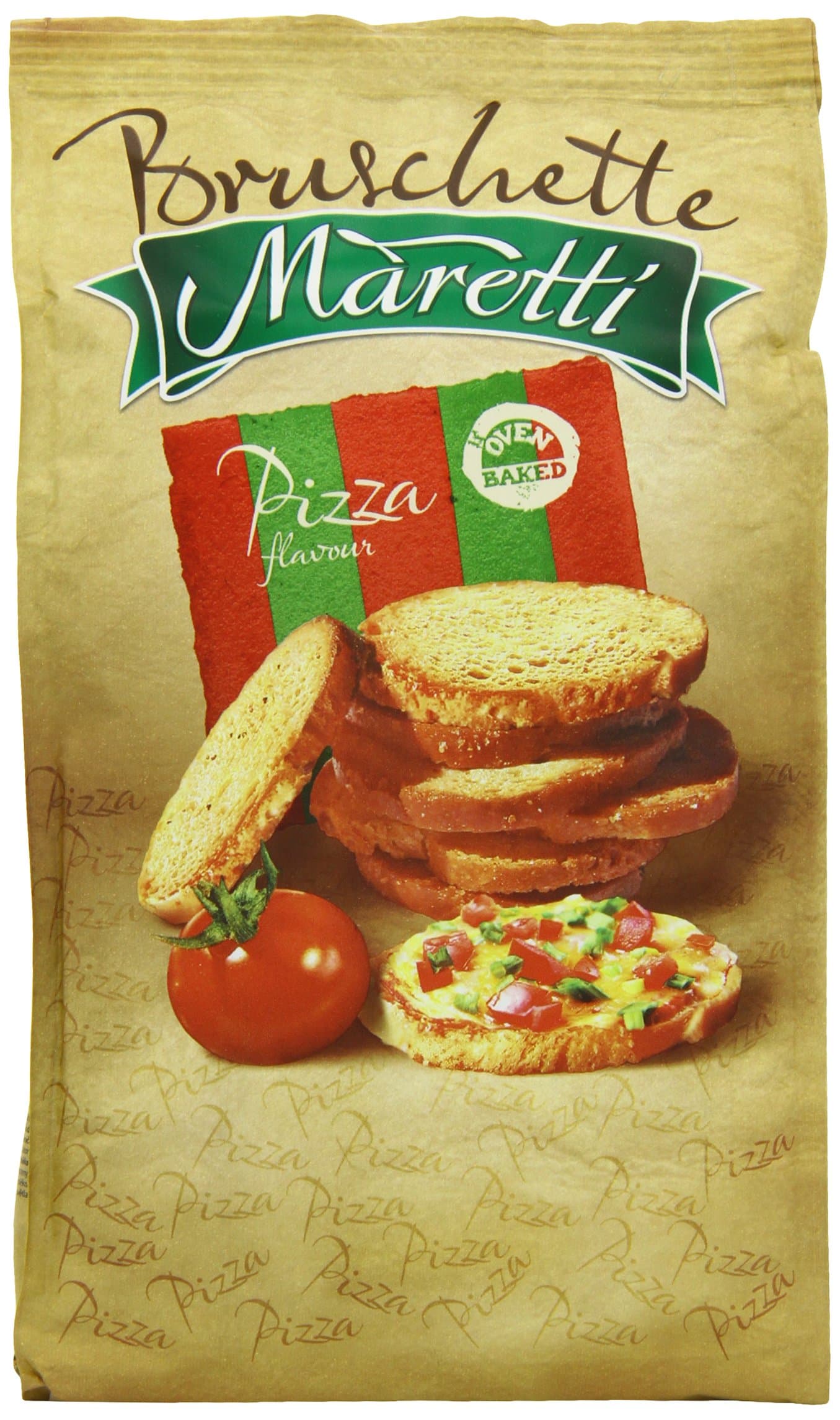 Maretti Bruschette Pizza Flavour Baked Bread Snack 70 g (Pack of 14)