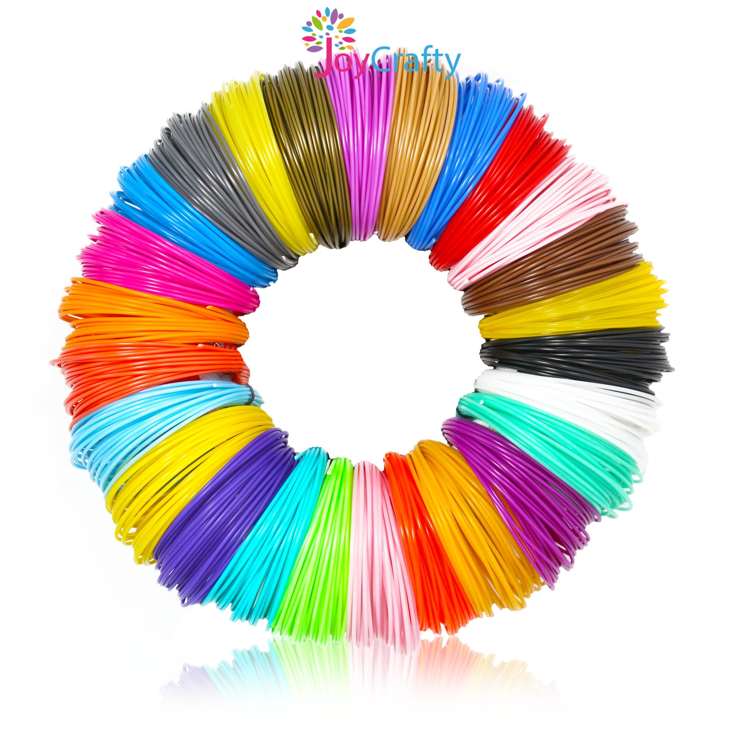 3D Pen Filament Refills - 1.75mm ABS 520 Linear Feet (20 Foot Each) Total 26 Different Colors Fun Pack. 6 Glow in The Dark Colors Free Stencils eBook
