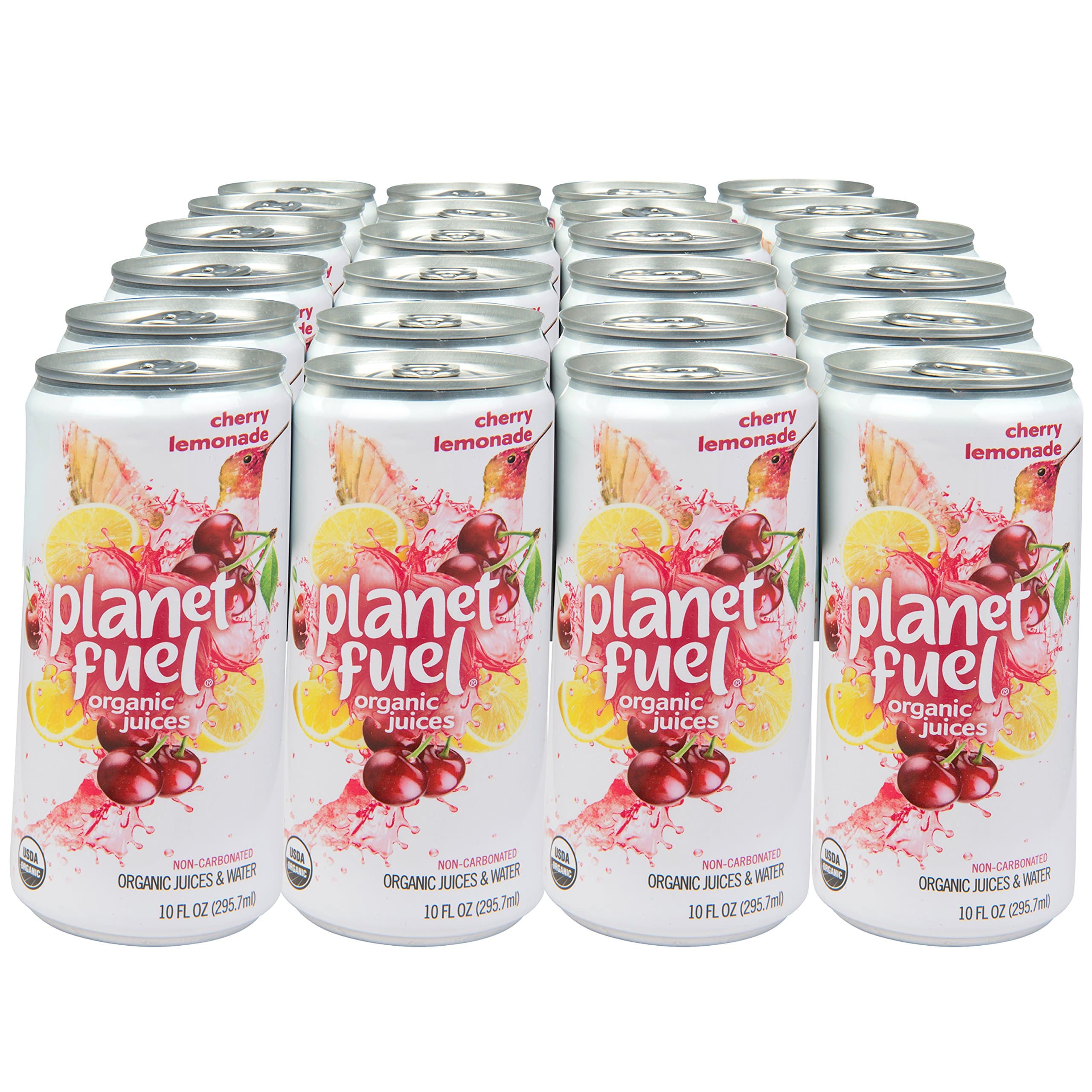 Planet Fuel Kids Organic Juice + Water (24pk - Cherry Lemonade (10oz) - No Artificial Ingredients, Sweeteners, or Preservatives