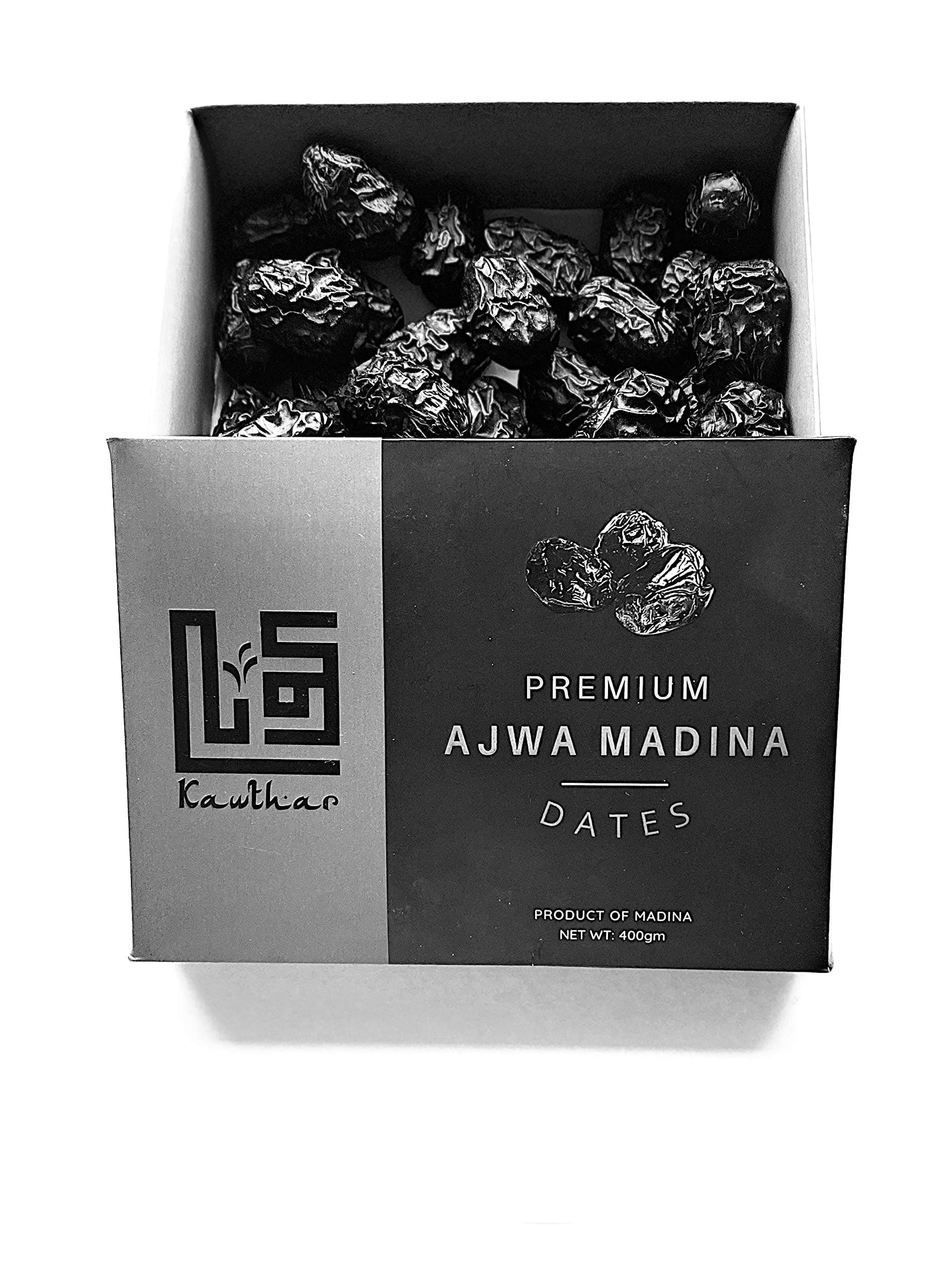 Ajwa Dates - 100% Natural Premium Dates - Healthy, Large Quality Ajwa Dates From Saudi Arabia 400g