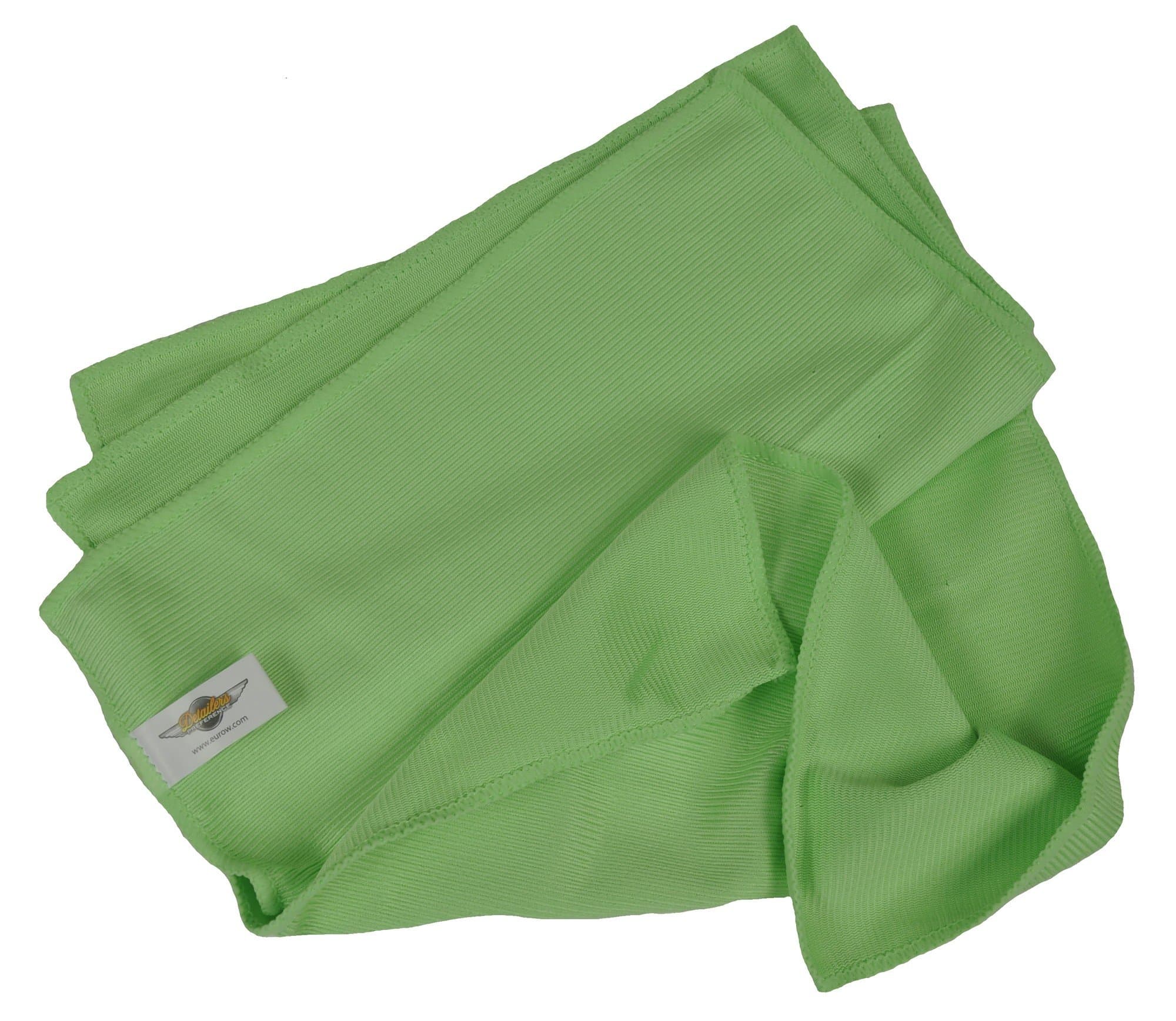 Detailer's Preference Windshield and Glass Cleaning Towel, 12 X 16in (2 Pack) Green