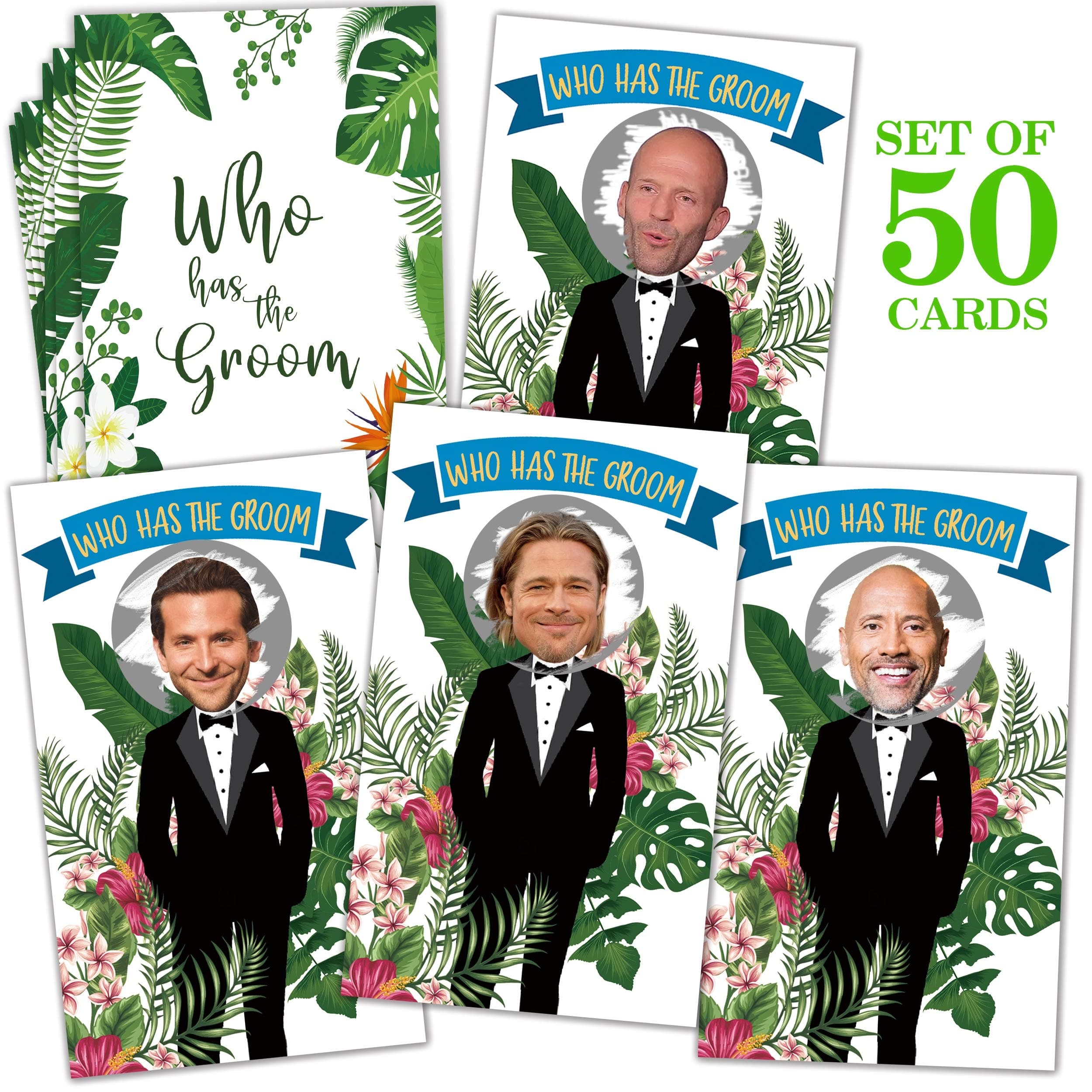 Bridal Shower Games-Who Has The Groom Scratch Off Cards Games- Bachelorette Party for 50 Guests