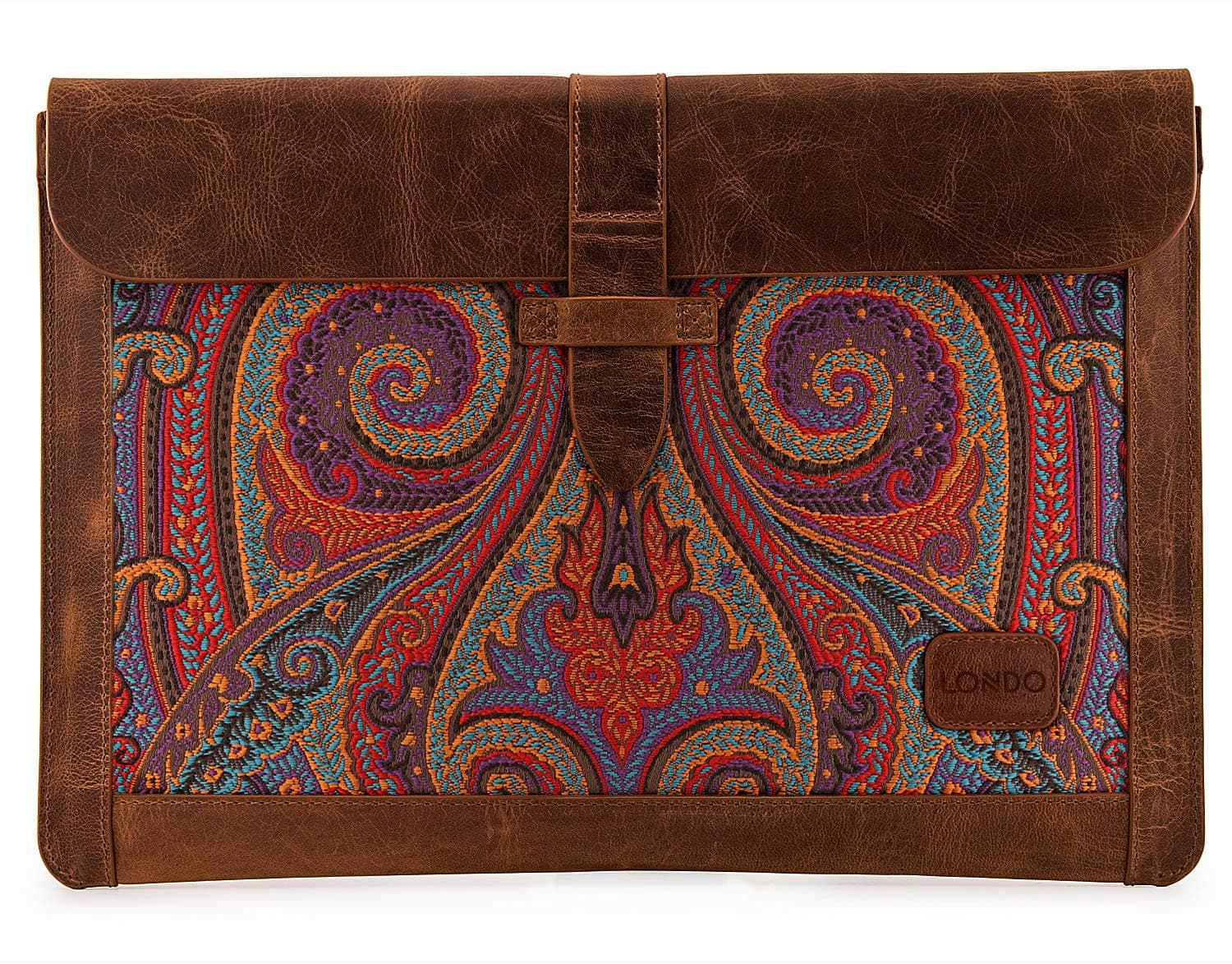 Londo Genuine Leather Sleeve Bag For Macbook Pro&Air 13.3&13",Brown