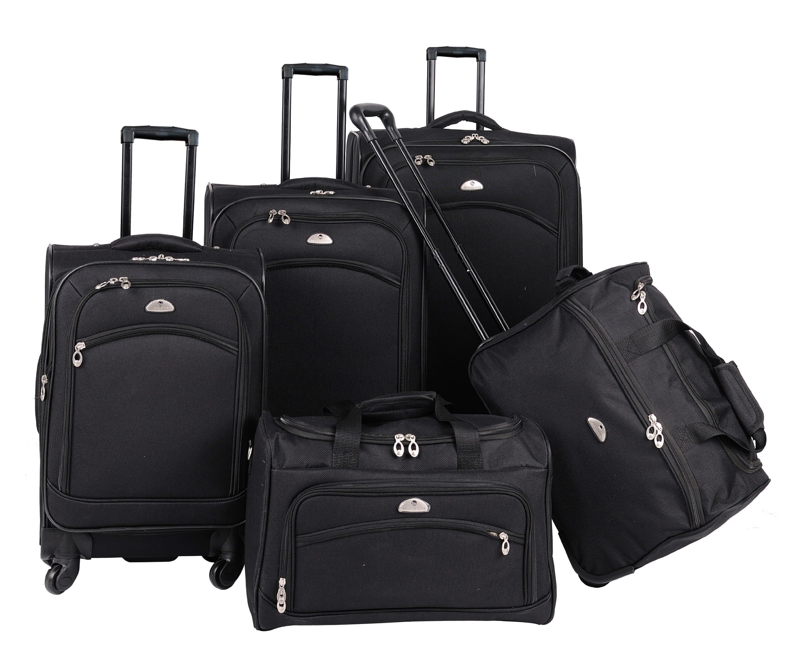 American FlyerLuggage South West Collection 5 Piece Spinner Set, Black, One Size