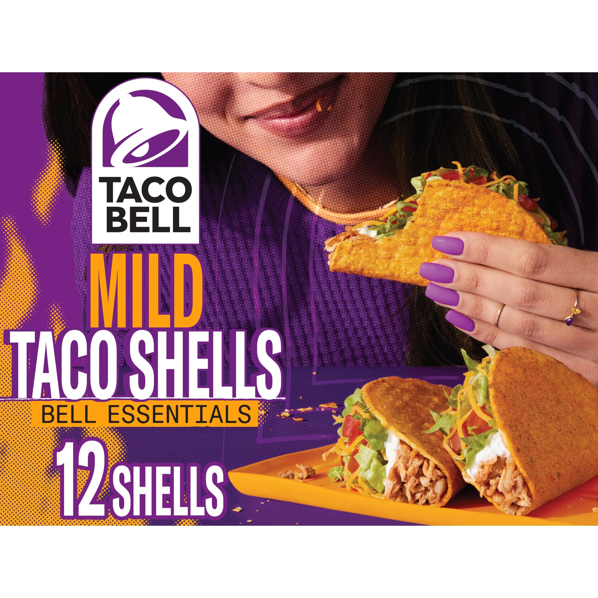 Mild Seasoned Flavor Crunchy Taco Shells, 12 ct, 4.8 oz Box