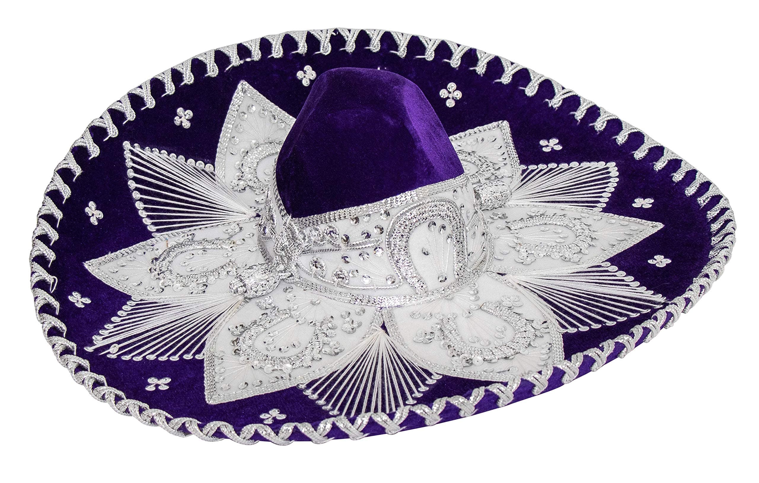 FESTMEXAuthentic Adult Mexican Sombrero Mariachi Charro Hat, Mexican Hat for Costume Parties, 5 de Mayo, 16 de Septiembre