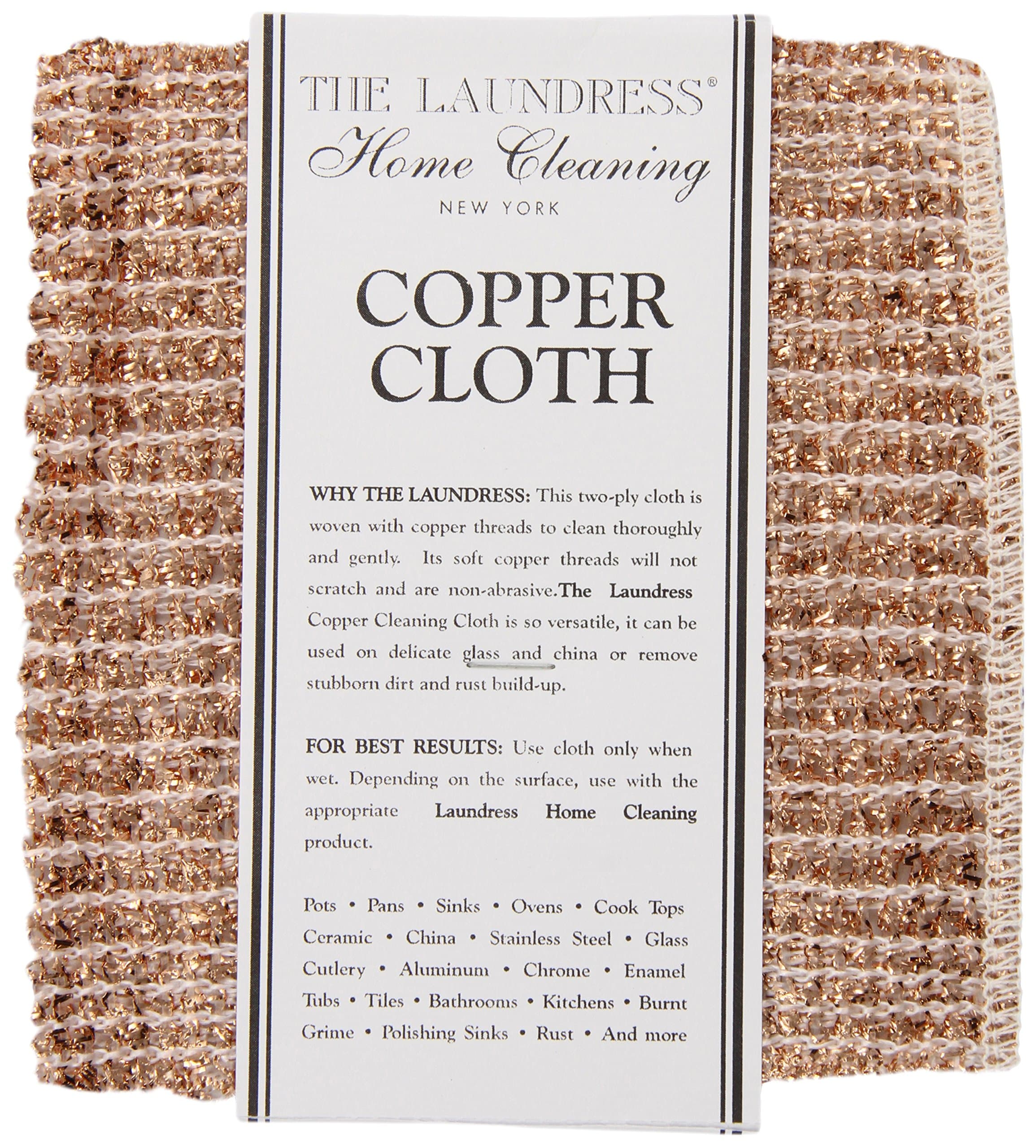 The Laundress New York Copper Cleaning Cloth, 6.1 inch (Pack of 1)