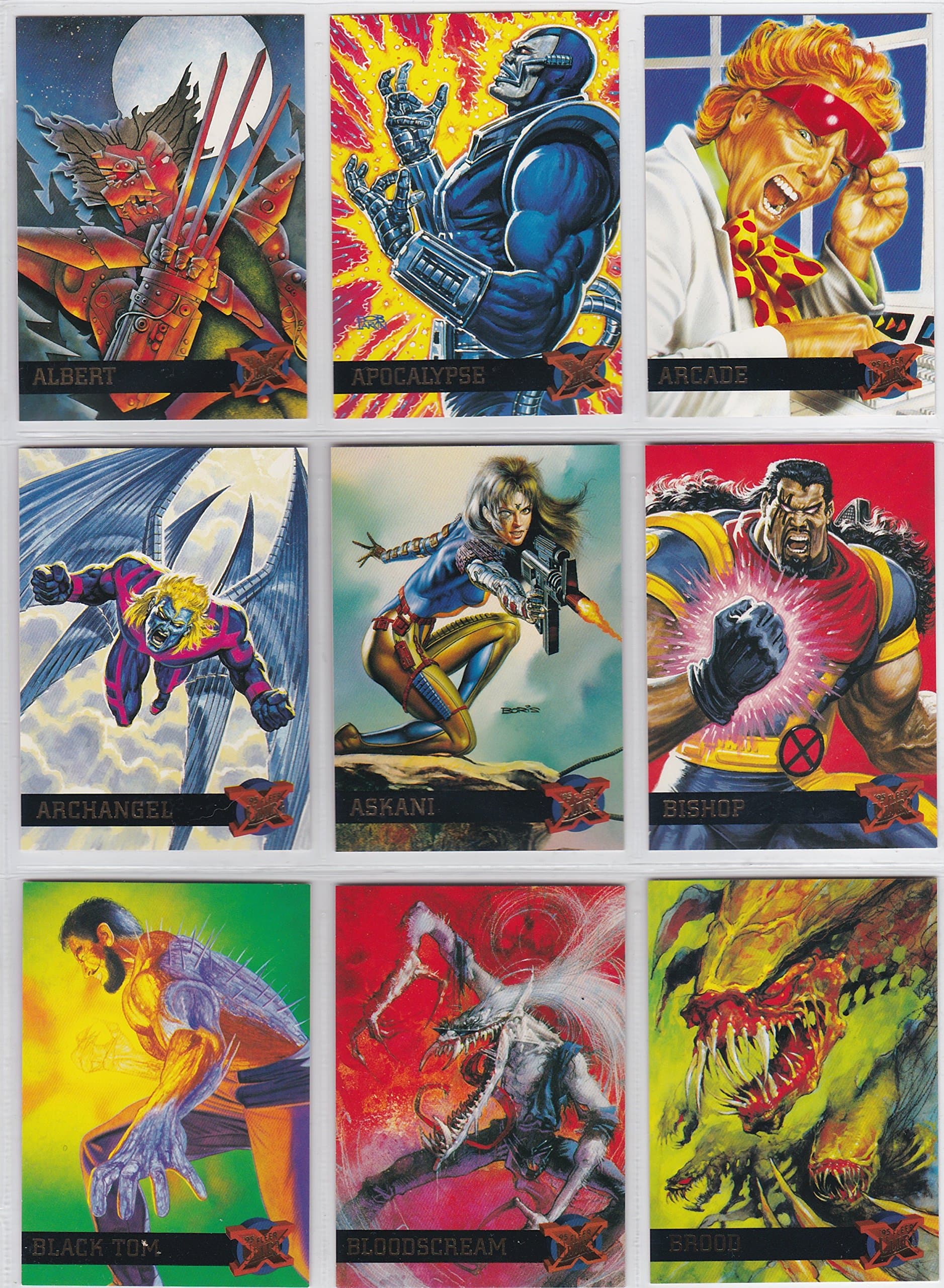 X-Men Fleer Ultra 1995 Complete 150 Card Trading Card Set