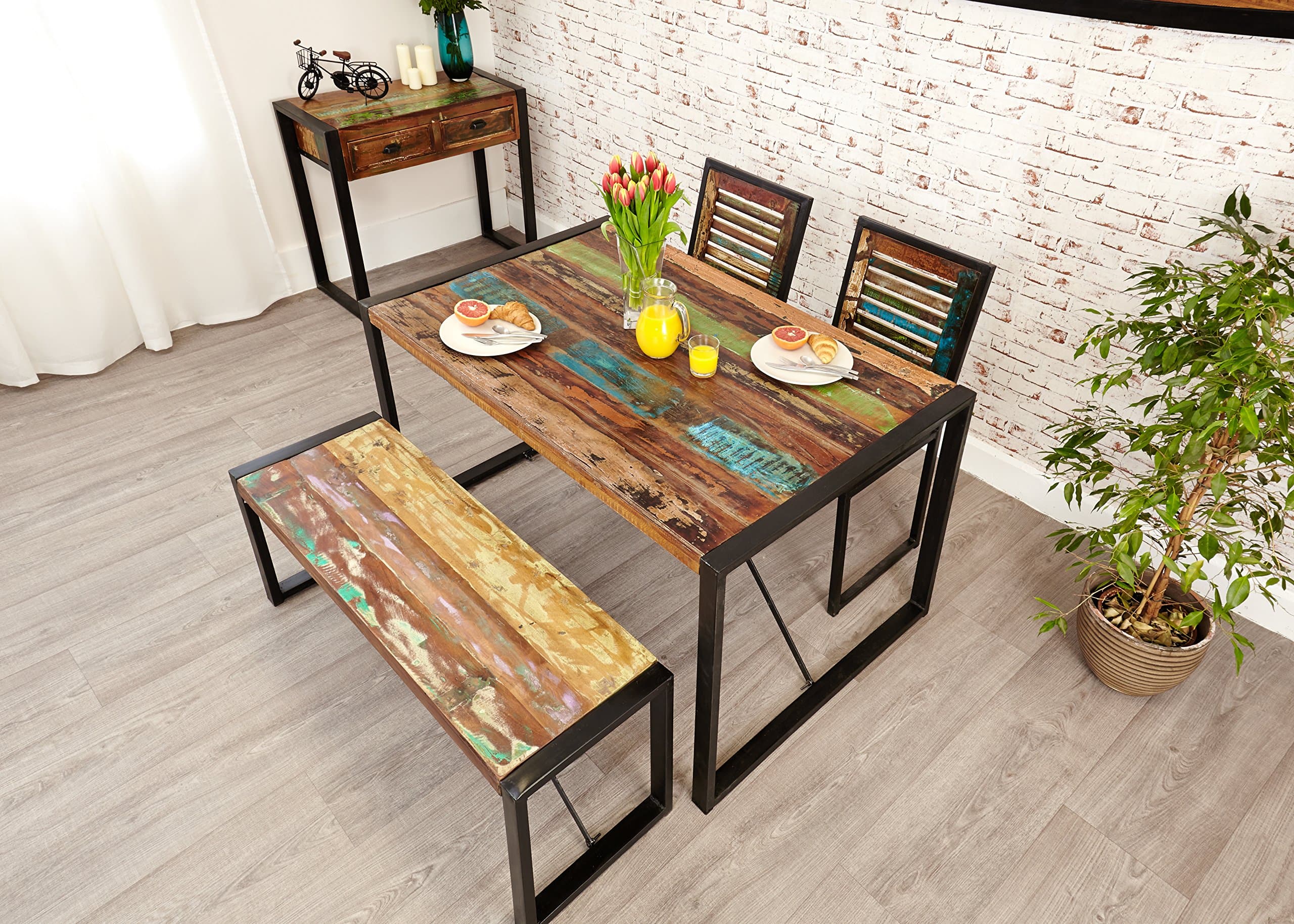 baumhaus Urban Chic Funky Dining Table Small - Reclaimed Wood