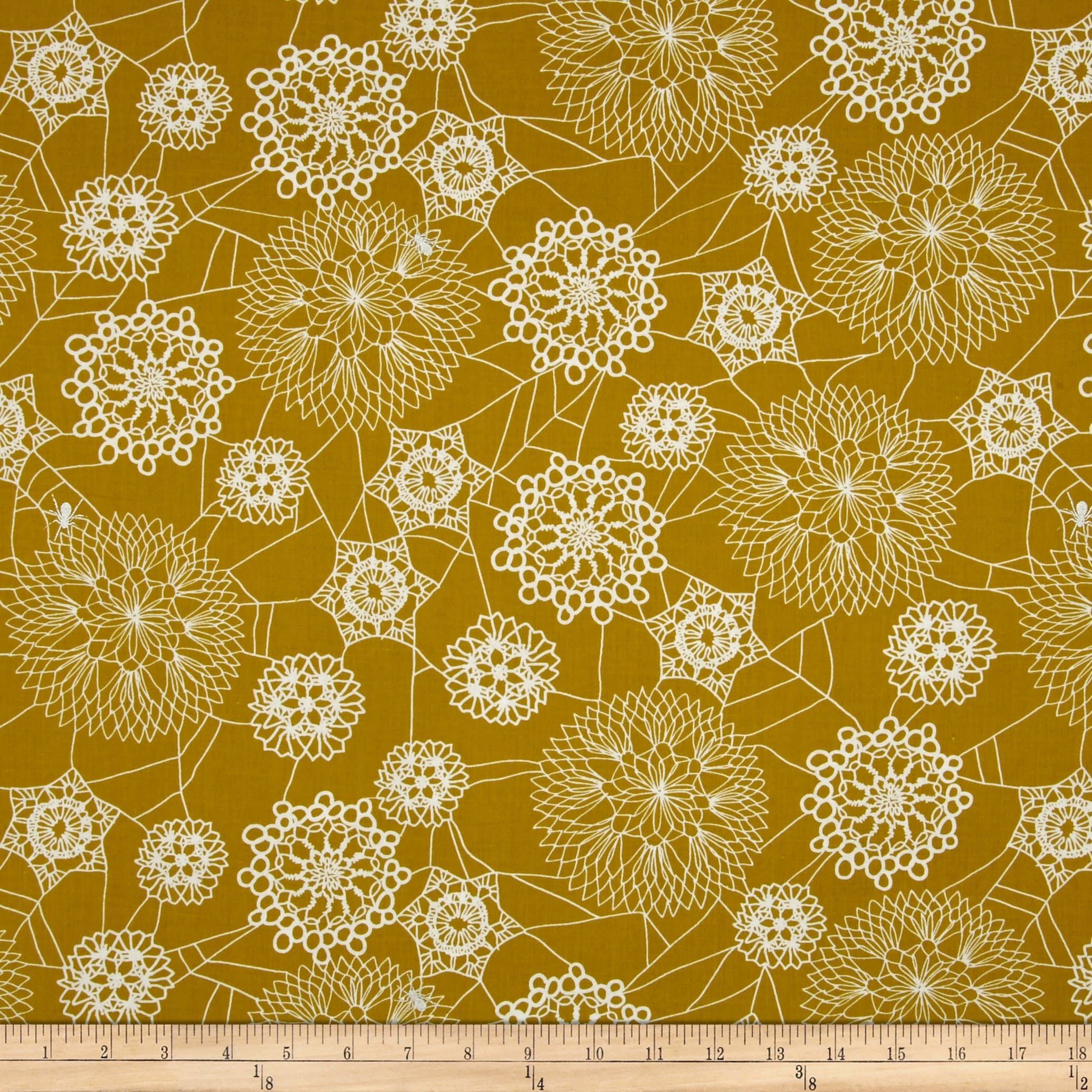 Cotton & Steel Spellbound Metallic Floral Web Must